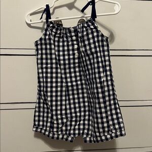 BabyGAP Navy Checkered Onesie